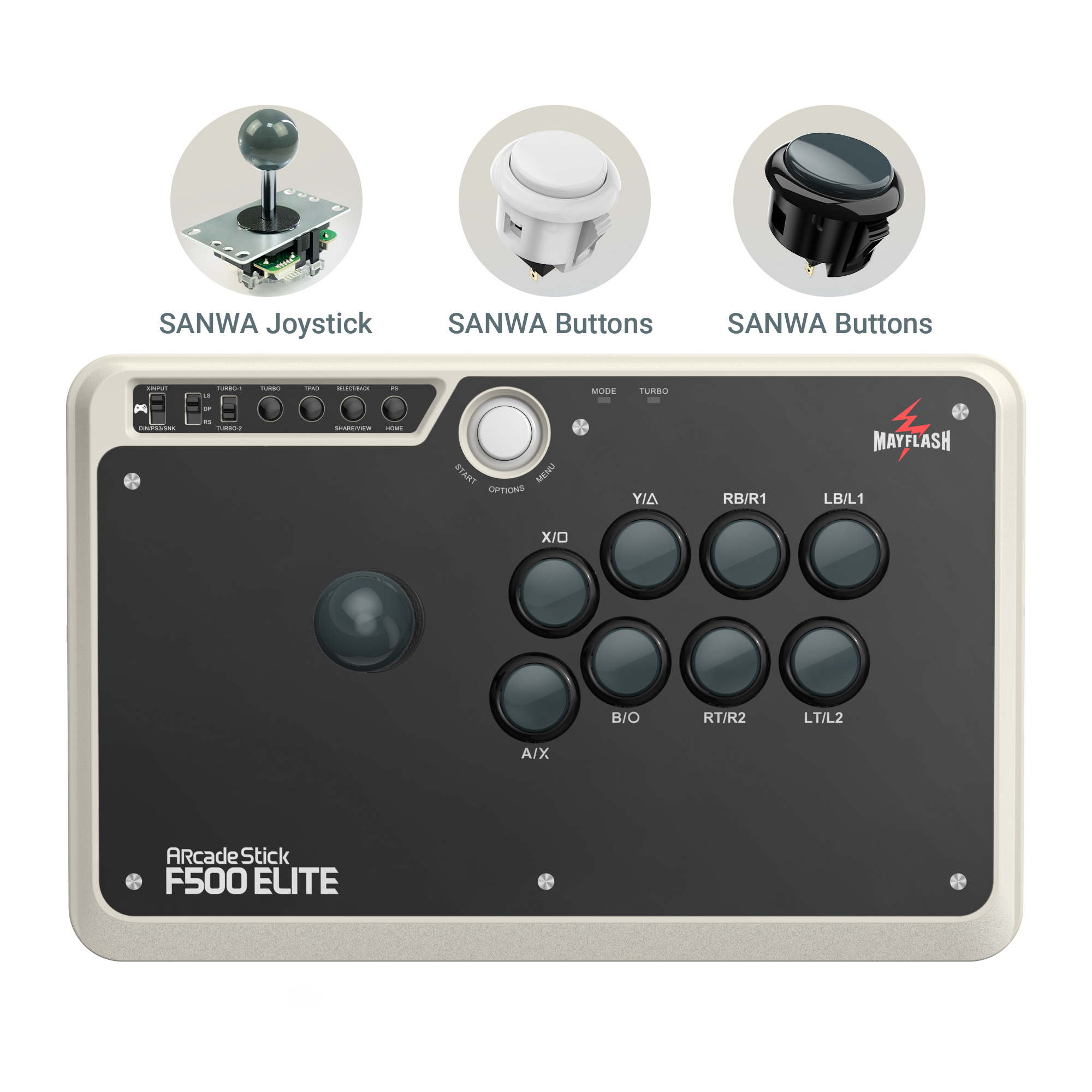 MAYFLASH Arcade Stick F500 Elite panel detail